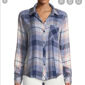 Rails plaid shirt, coast apricot cream, M